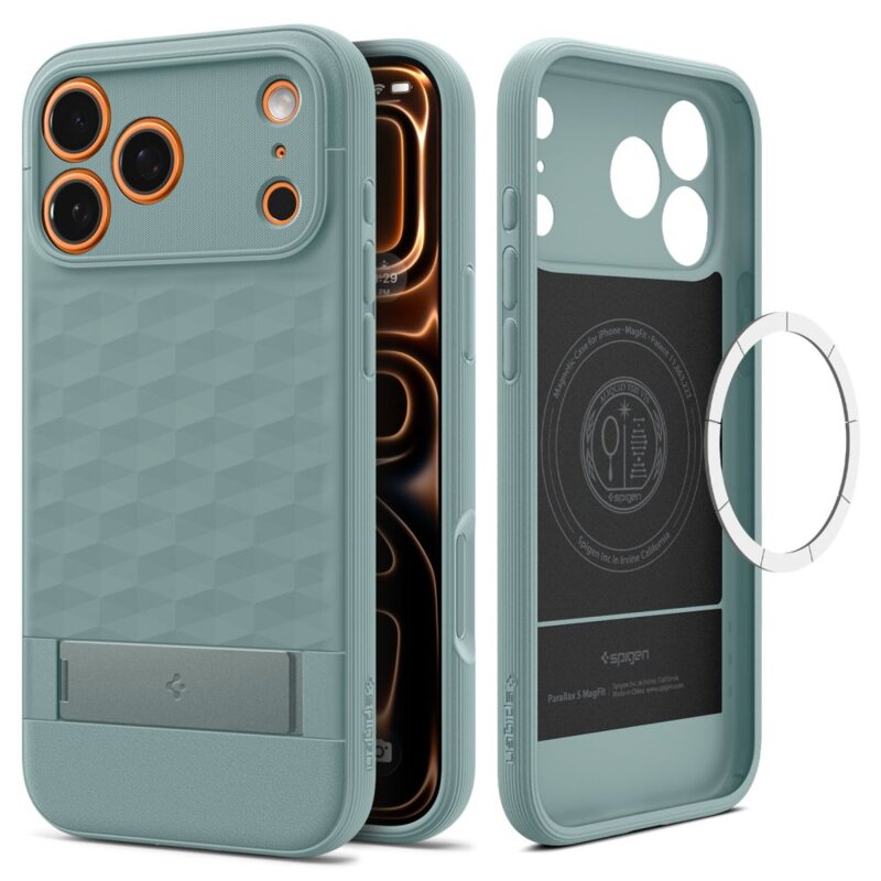 Etui SPIGEN Parallax S MagSafe do Apple iPhone 17 Pro Max Zielony