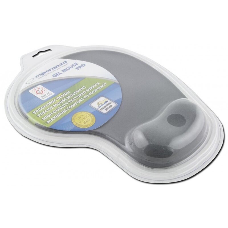 Esperanza podkładka pod mysz żelowa ea137y |230 x 190 x 20 mm| szara ea137y