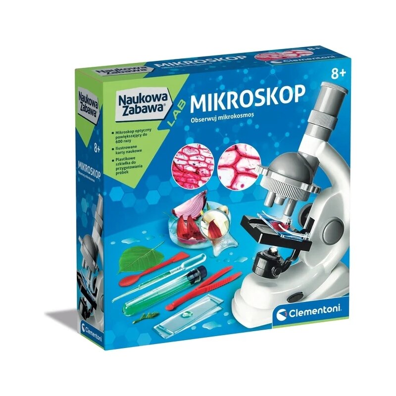Zabawka edukacyjna CLEMENTONI Naukowa zabawa Lab Doświadczenia z mikroskopem C50806