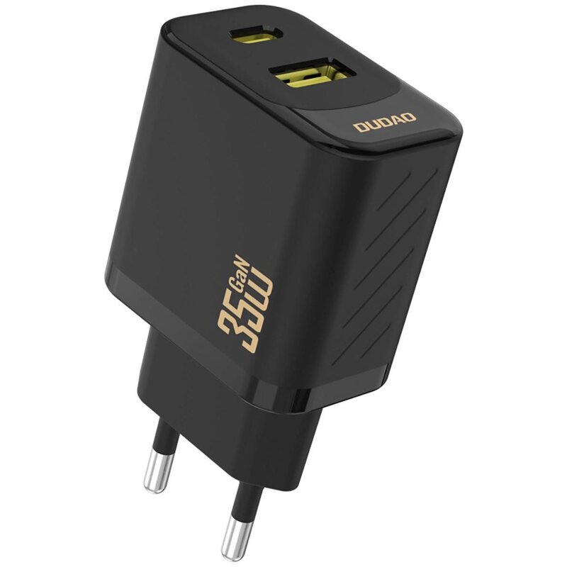 Ładowarka sieciowa DUDAO A27 Max 35W GaN Czarny ładowarka do telefonu USB-A, USB-C