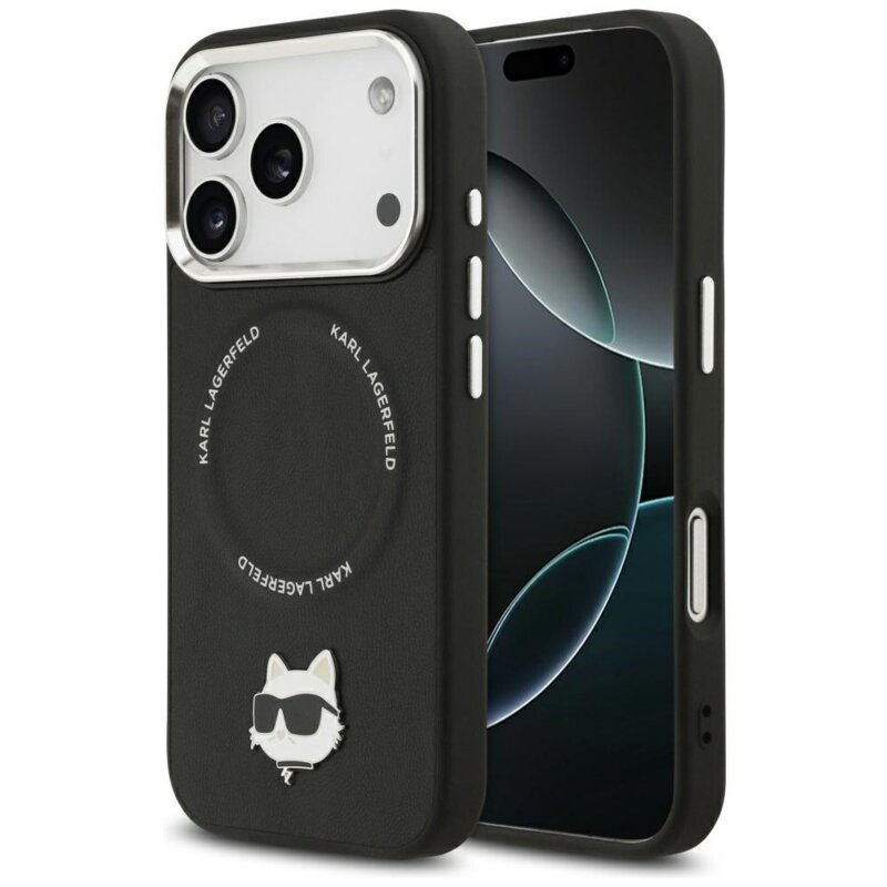 Etui KARL LAGERFELD Choupette Pin MagSafe do Apple iPhone 17 Pro Czarny