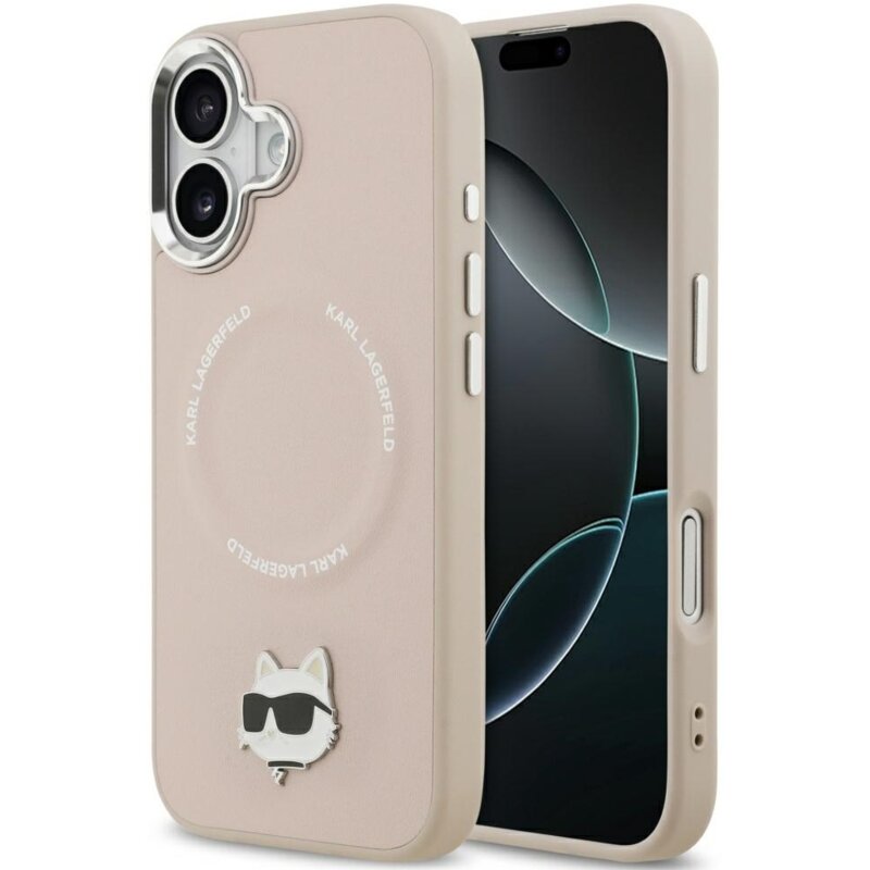 Etui KARL LAGERFELD Choupette Pin MagSafe do Apple iPhone 17 Różowy