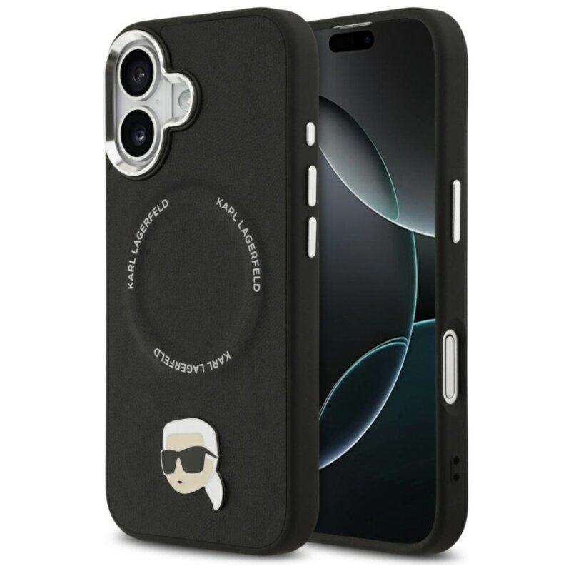Etui KARL LAGERFELD Karl Pin MagSafe do Apple iPhone 17 Czarny