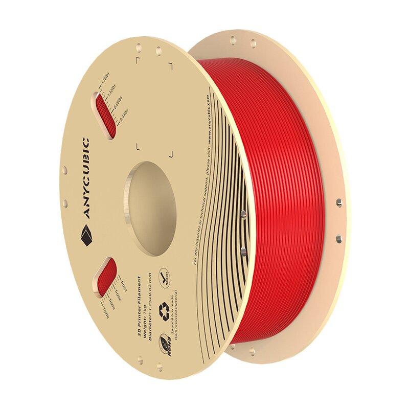 Filament ANYCUBIC IPHPLRR-106 PLA, Średnica 1.75 mm (1 kg) Czerwony