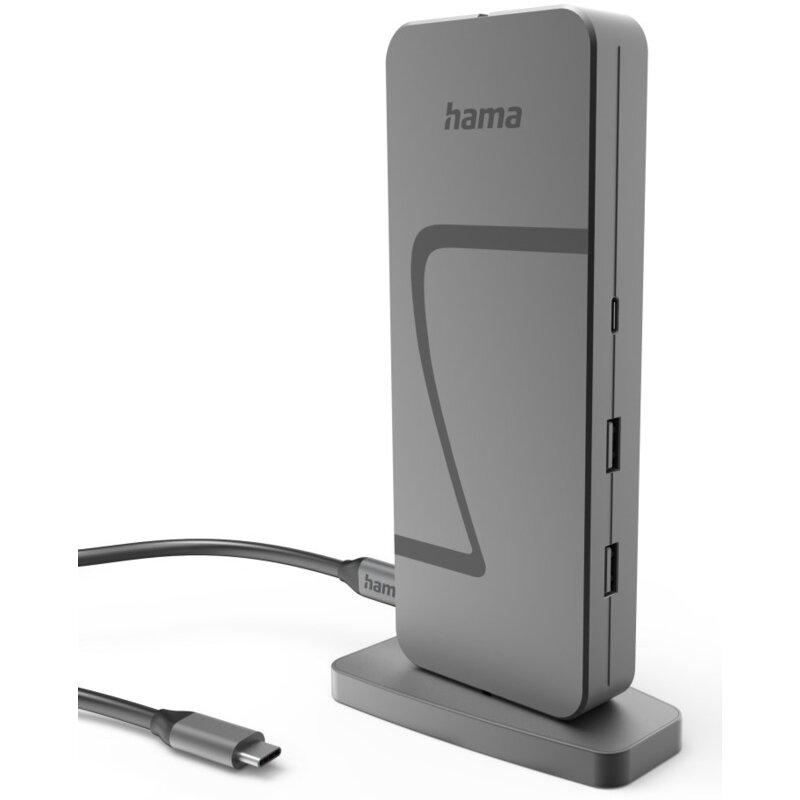 Hama USB4 HDMI USB DP RJ45 Szary