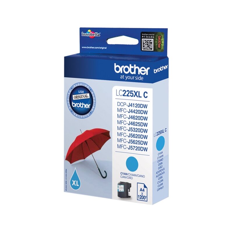 Brother LC225XLC cyan 1200 str.