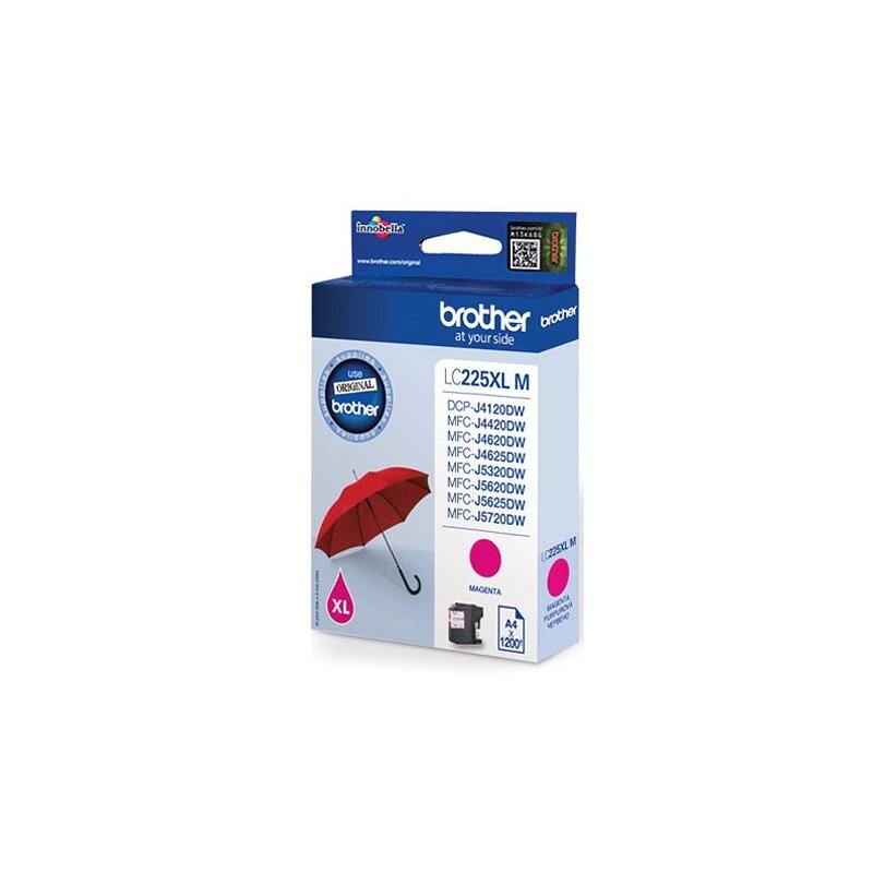 Tusz BROTHER Purpurowy 11.8 ml LC-225XLM