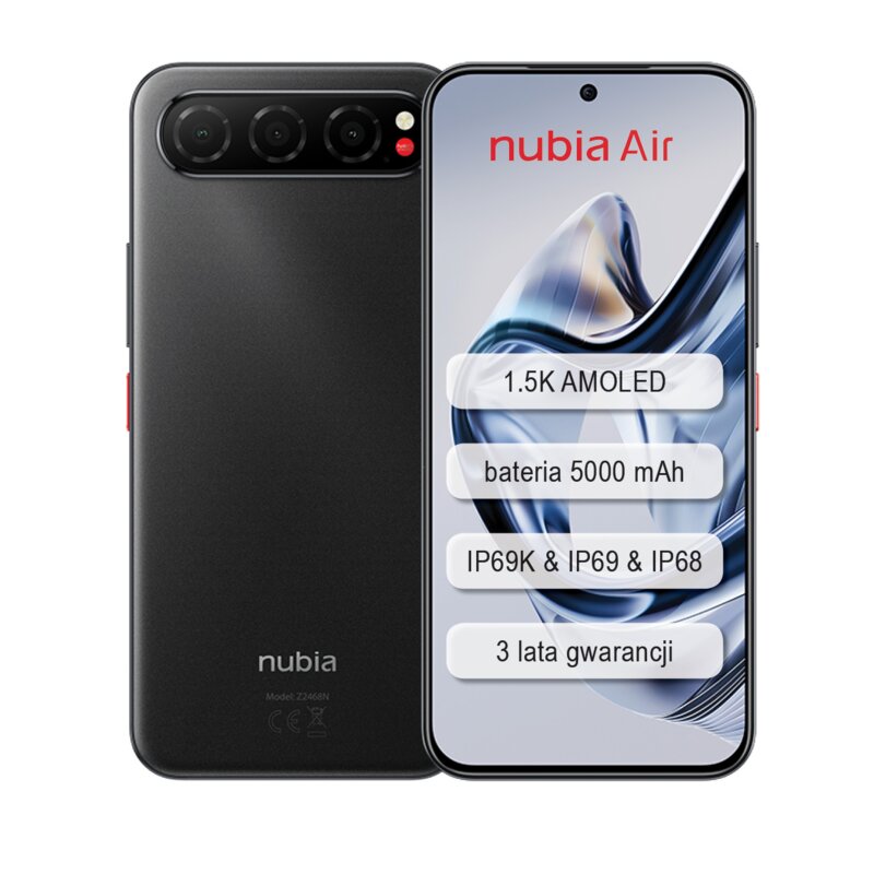 Nubia AIR 8/256GB 6,78" 120Hz 50Mpix Czarny