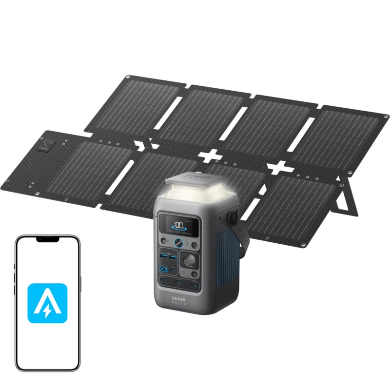 Stacja zasilania ANKER Solix C300X DC 288WH Bank energii + Panel solarny PS60 60W