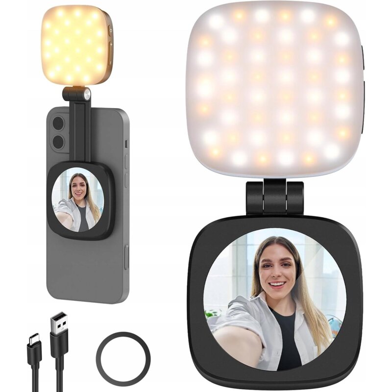 Lampa LED NEEWER NL48B + lusterko selfie