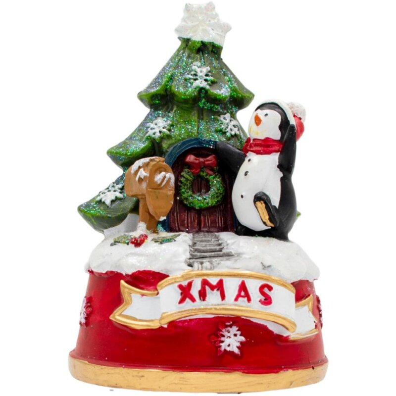 Pingwin z pozytywką CHRISTMAS DECORATION 1076652 16.5 cm