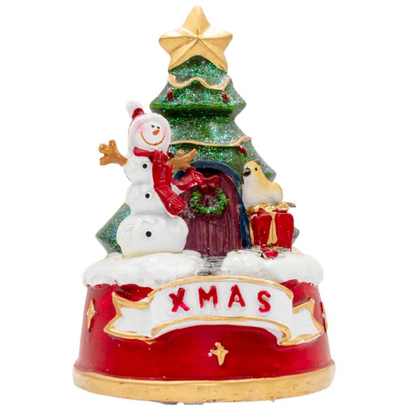 Bałwan z pozytywką CHRISTMAS DECORATION 1076638 16.5 cm