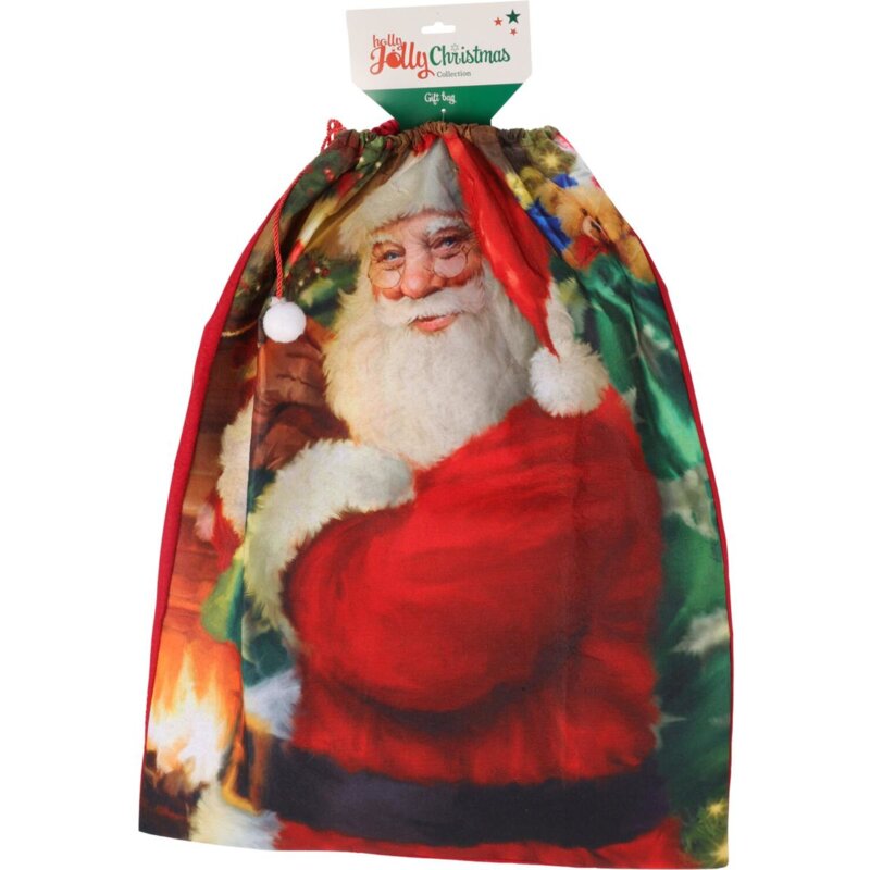 Worek prezentowy CHRISTMAS DECORATION Mikołaj 60 x 78 cm