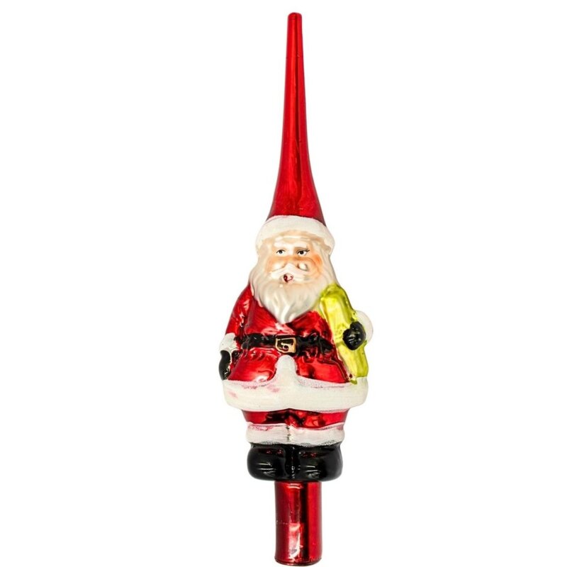 Czubek CHRISTMAS DECORATION Mikołaj 28.5 cm Czerwony