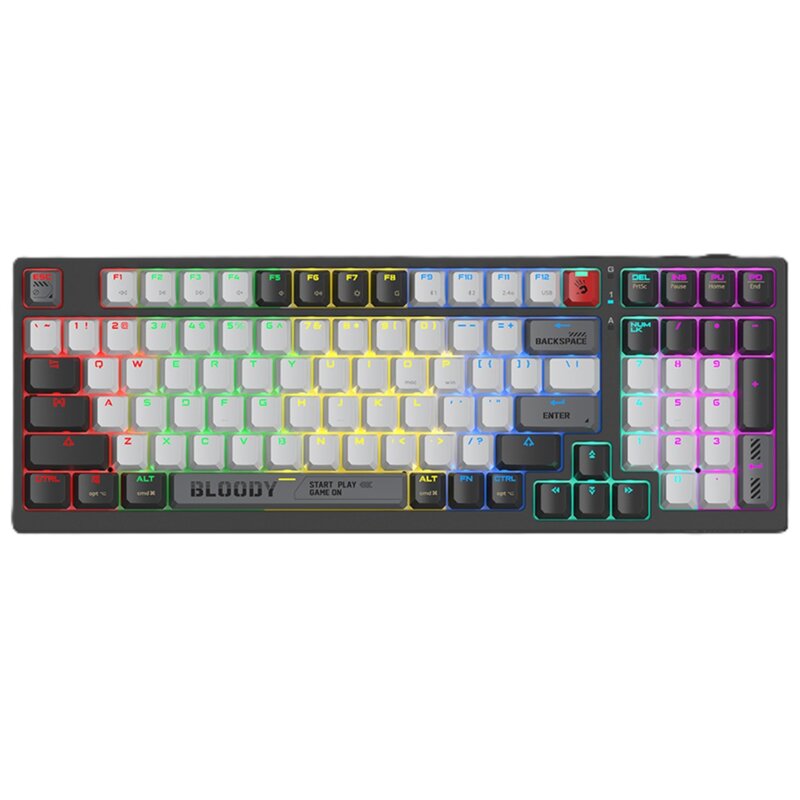 Klawiatura A4TECH Bloody WS98 RGB Czarno-szaro-biały