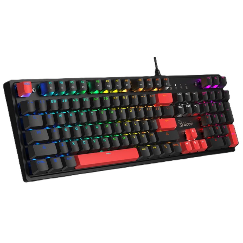 Klawiatura A4TECH Bloody S520N RGB Czarno-czerwony