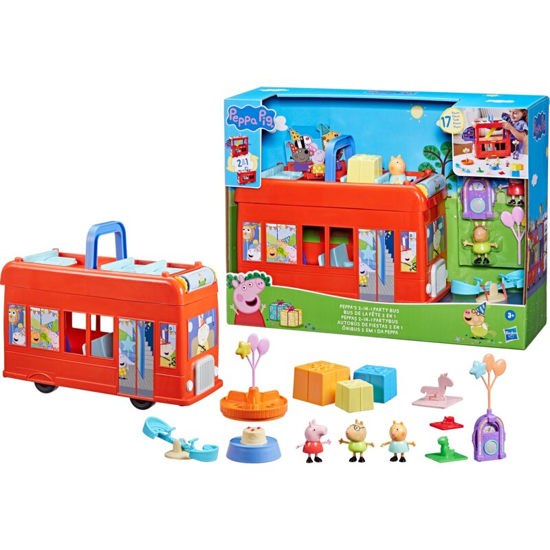 Zestaw figurek HASBRO Świnka Peppa Autobus imprezowy 2w1 F88815L0