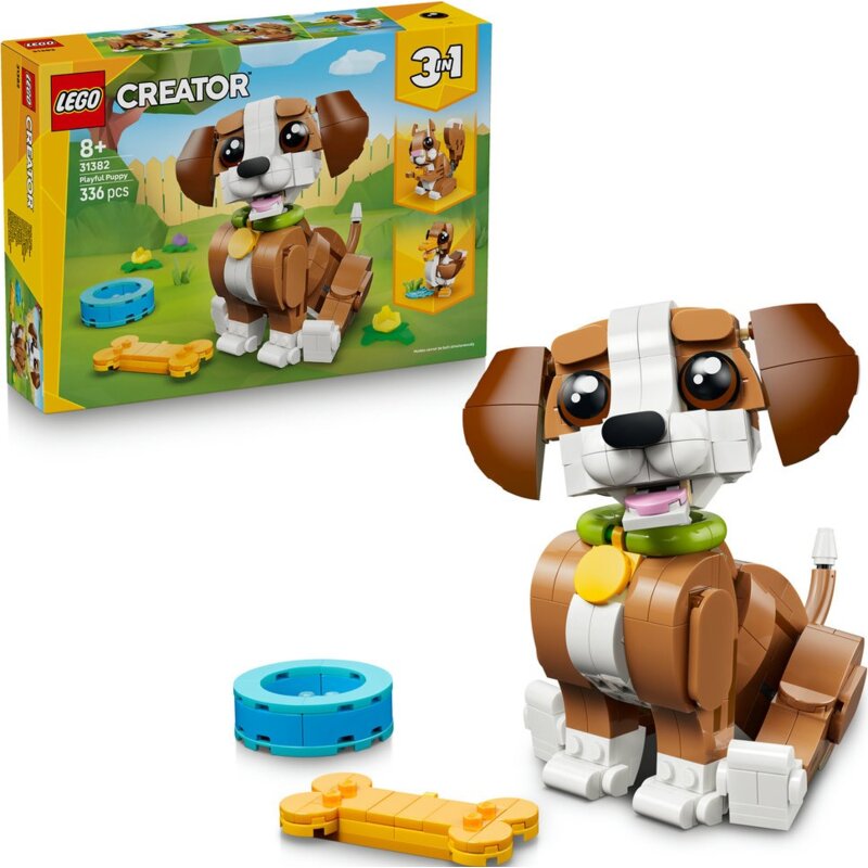 LEGO 31382 Creator Urocze zwierzątka: psotny szczeniaczek