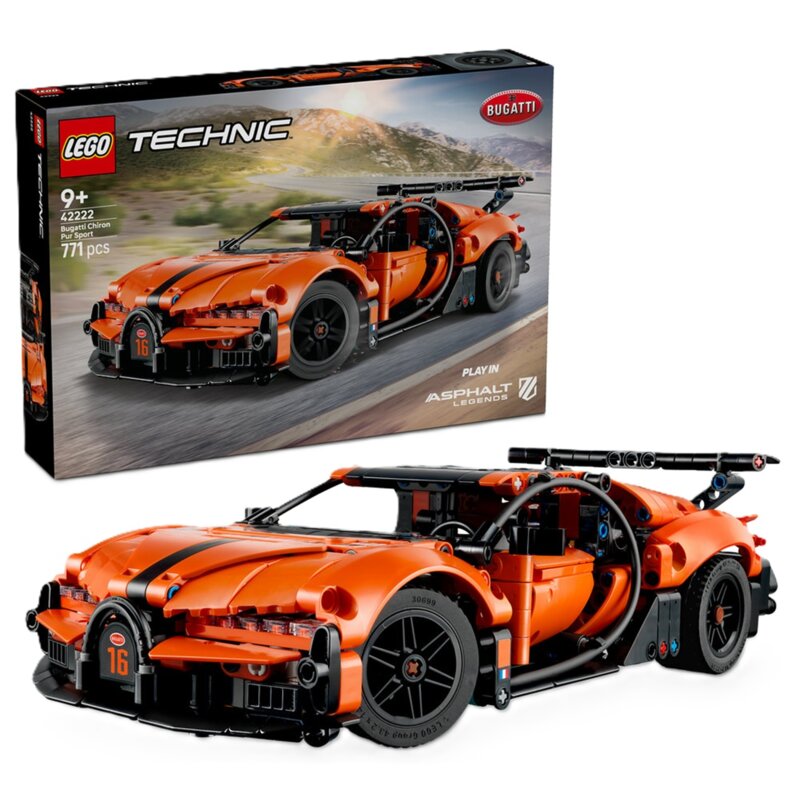 LEGO 42222 Technic hipersamochód Bugatti Chiron Pur Sport