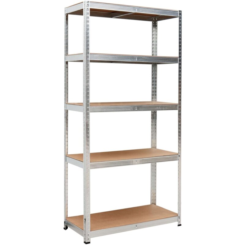 Regał magazynowy GOCKOWIAK 180 x 90 x 40 cm Srebrny