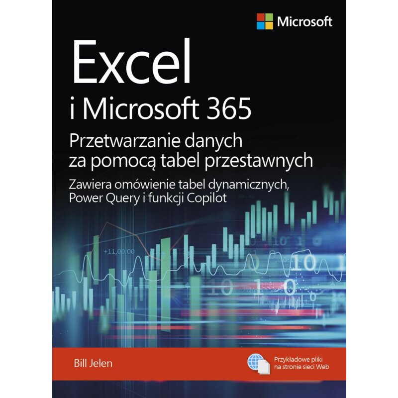 Excel i Microsoft 365 Przetwarzanie danych za pomocą tabel przestawnych. Zawiera omówienie tabel dynamicznych, Power Query i funkcji Copilot Bill Jelen