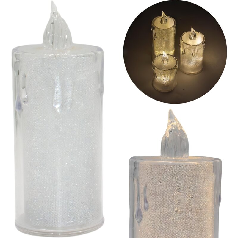 Świeca dekoracyjna KOOPMAN 7622028 LED Biały-transparentny