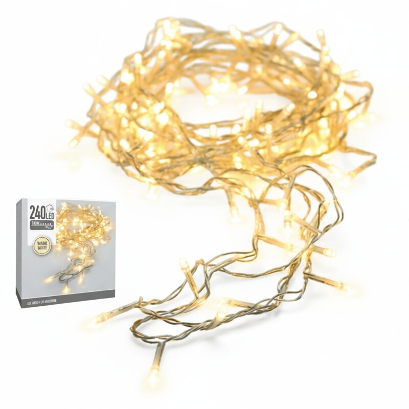 Lampki choinkowe CHRISTMAS DECORATION 259445 18 m Sieciowe