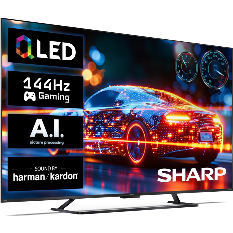 Telewizor SHARP 65HR8765E 65" QLED 4K 144Hz VRR Google TV Dolby Vision Dolby Atmos HDMI 2.1