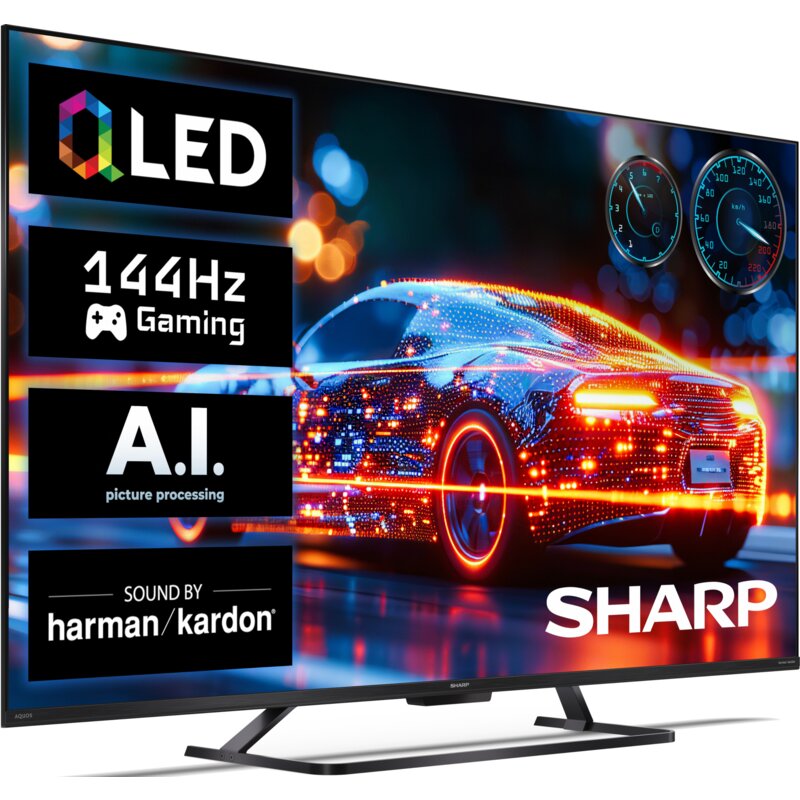 Telewizor SHARP 55HR8765E 55" QLED 4K 144Hz VRR Google TV Dolby Vision Dolby Atmos HDMI 2.1