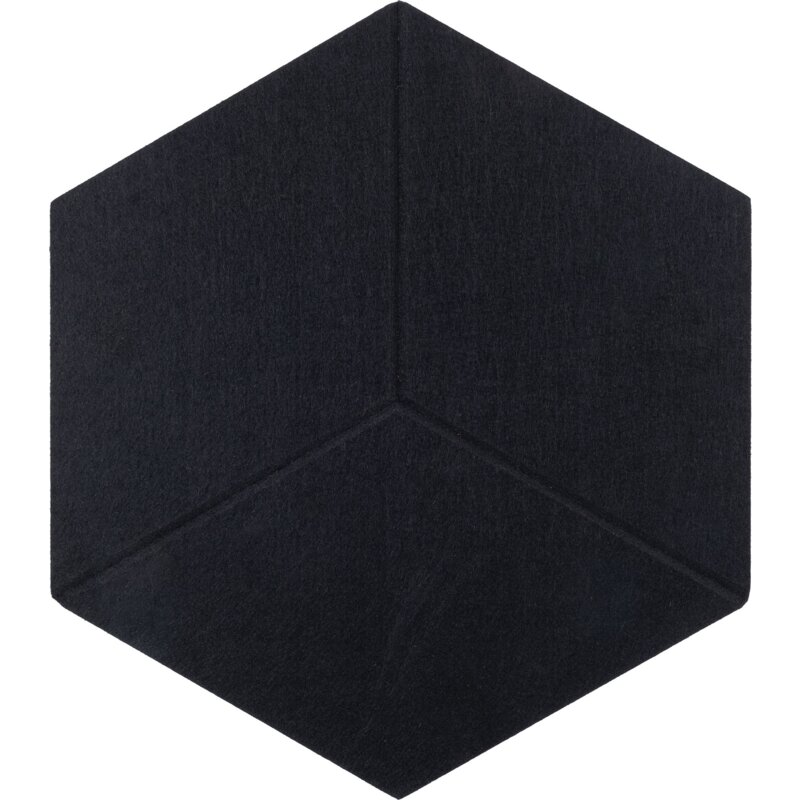 Panel dekoracyjny MULTIDECOR Felly Heksagon 02 40 x 46 cm Czarny (2 szt.)