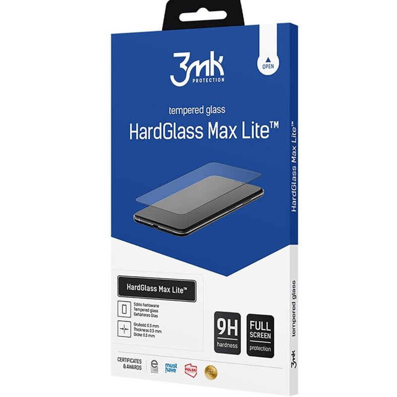 Szkło hartowane 3MK HardGlass Max Lite do Xiaomi Redmi Note 15 Pro+ 5G