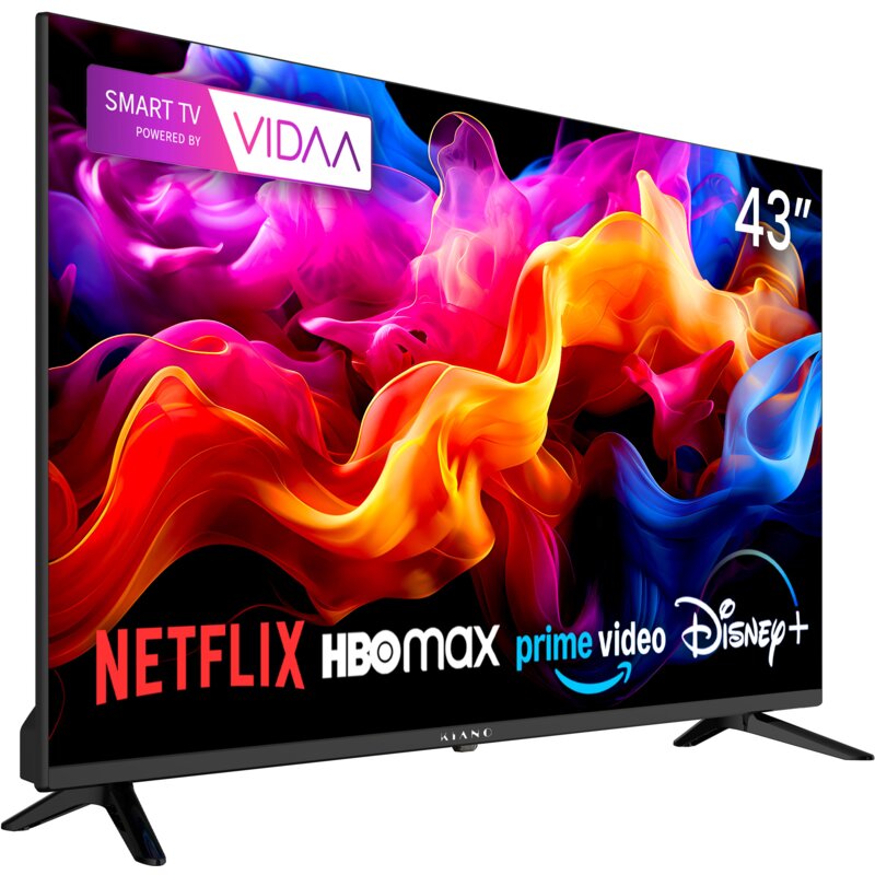 Telewizor Kiano Elegance 43" Vidaa Smart TV DVB-T2/S2 UCHWYT ZABEZPIECZENIE