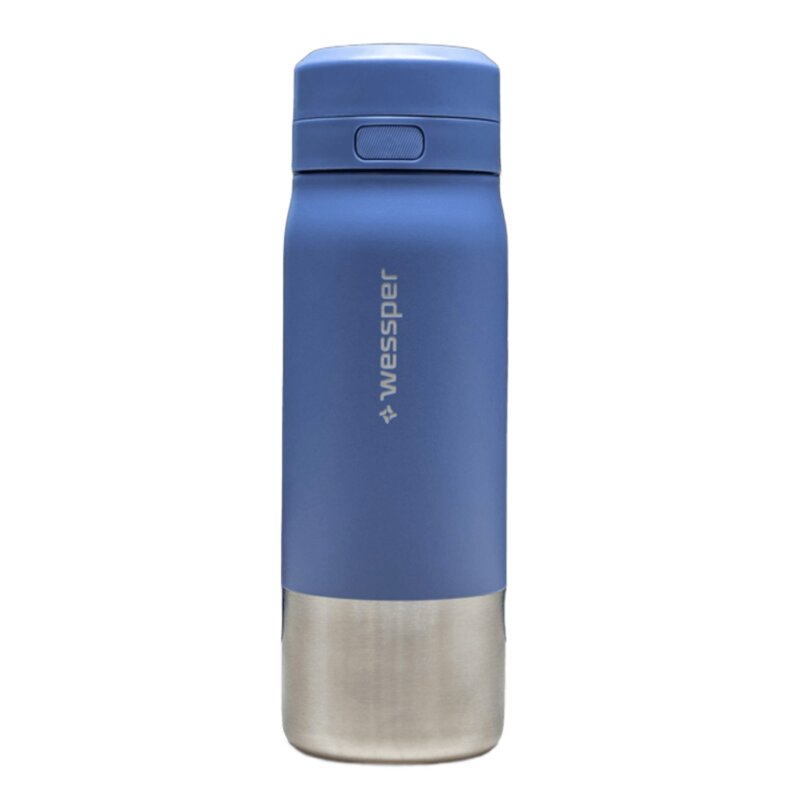 Butelka filtrująca WESSPER B2 Stainless Steel Actitex 700 ml Niebieski
