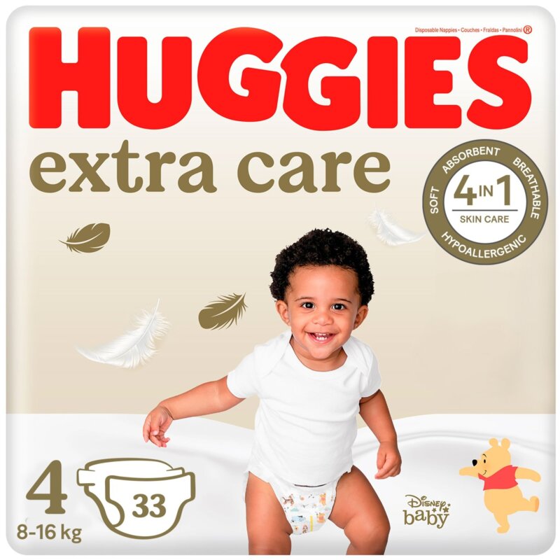 Pieluszki HUGGIES Extra Care 4 8-16kg (33 szt.)