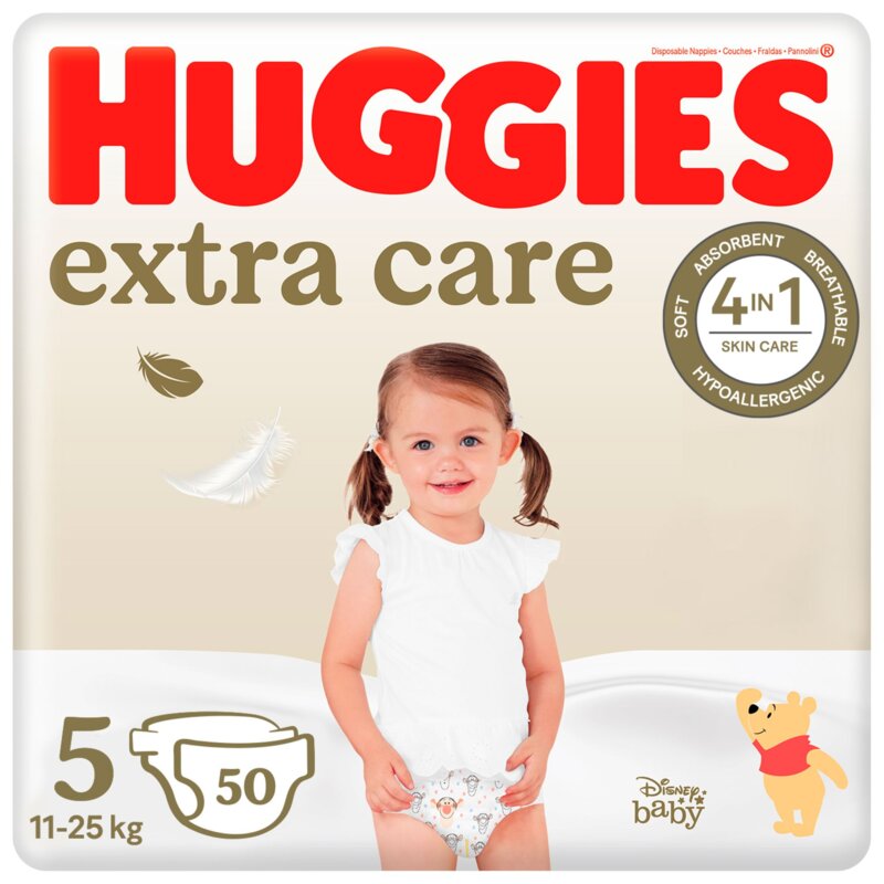 Pieluszki HUGGIES Extra Care Mega 5 11-25 kg (50 szt.)