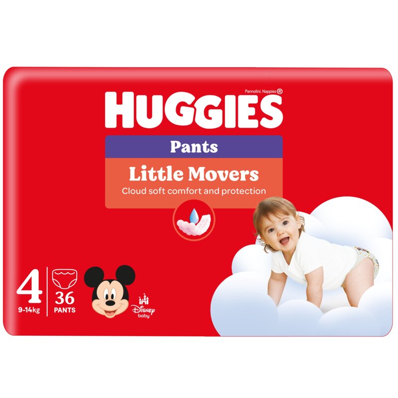 Pieluchomajtki HUGGIES Little Movers 4 (36 szt.)