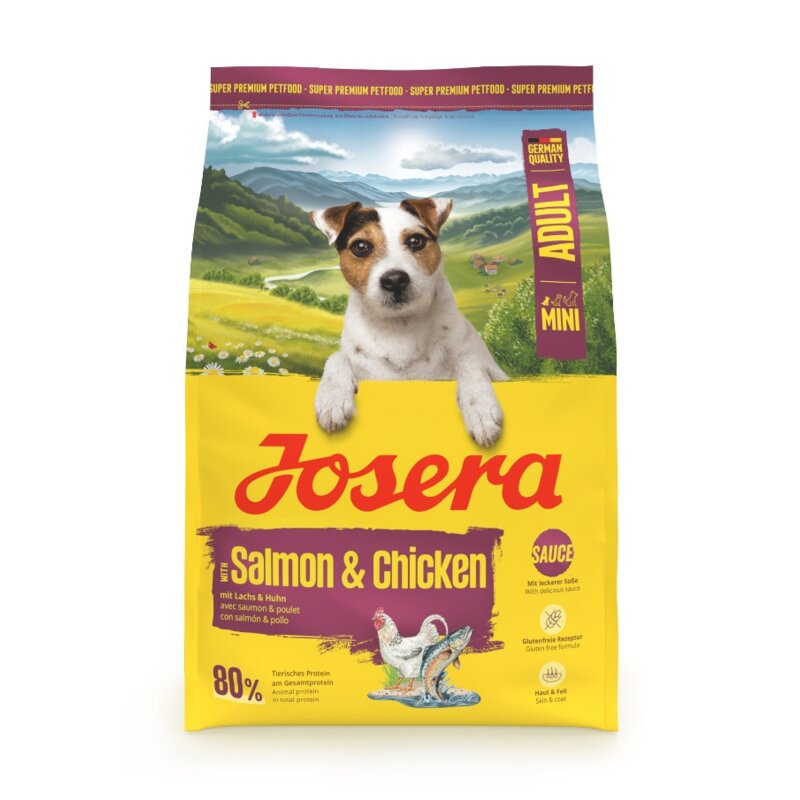 Karma dla psa JOSERA Mini Łosoś z kurczakiem 900 g