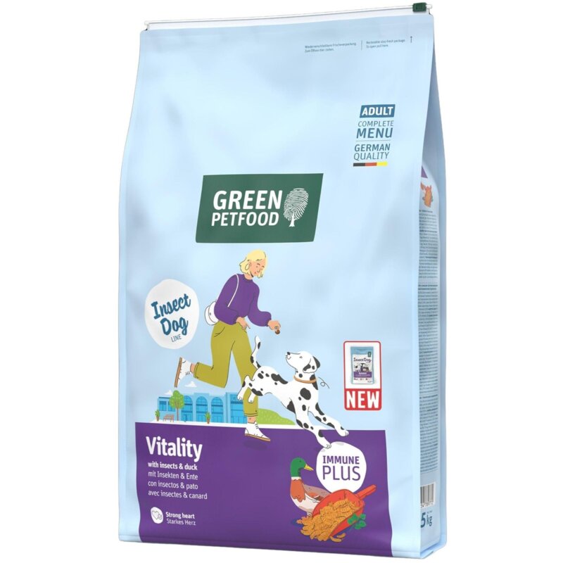 Karma dla psa GREEN PETFOOD InsectDog Vitality z owadami i kaczką 7.5 kg