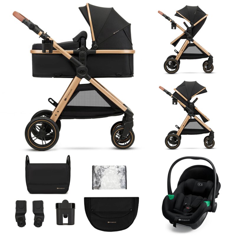 Wózek dziecięcy wielofunkcyjny KINDERKRAFT Esme Pro 3w1 Czarny
