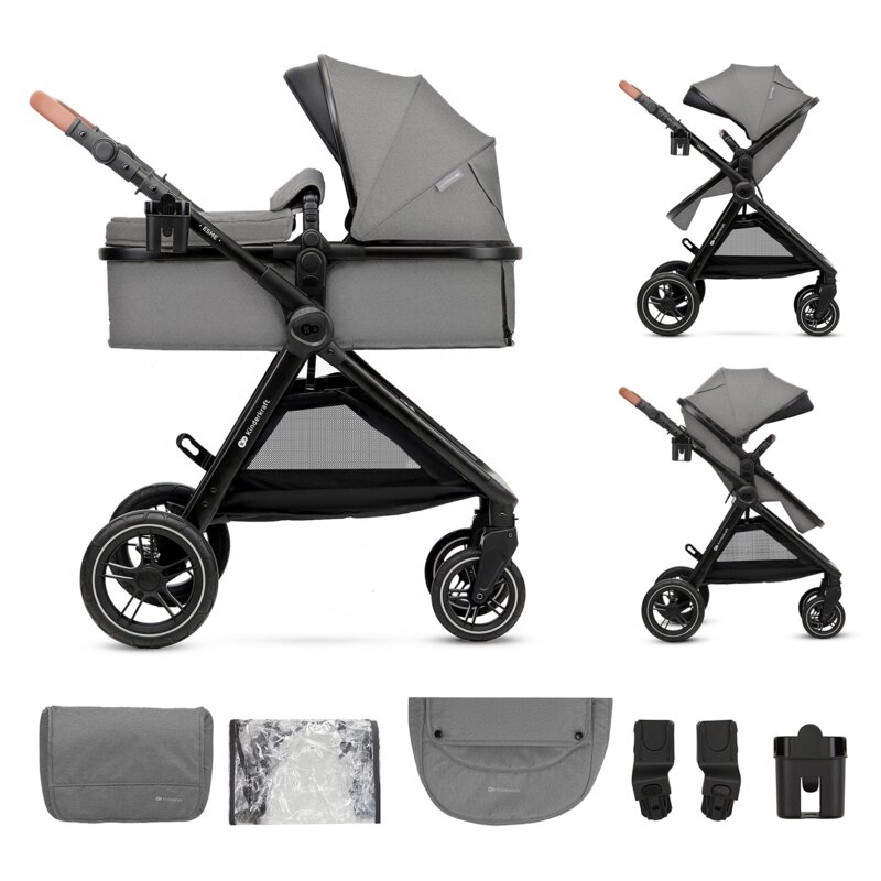 Wózek dziecięcy wielofunkcyjny KINDERKRAFT Esme 2w1 Szary