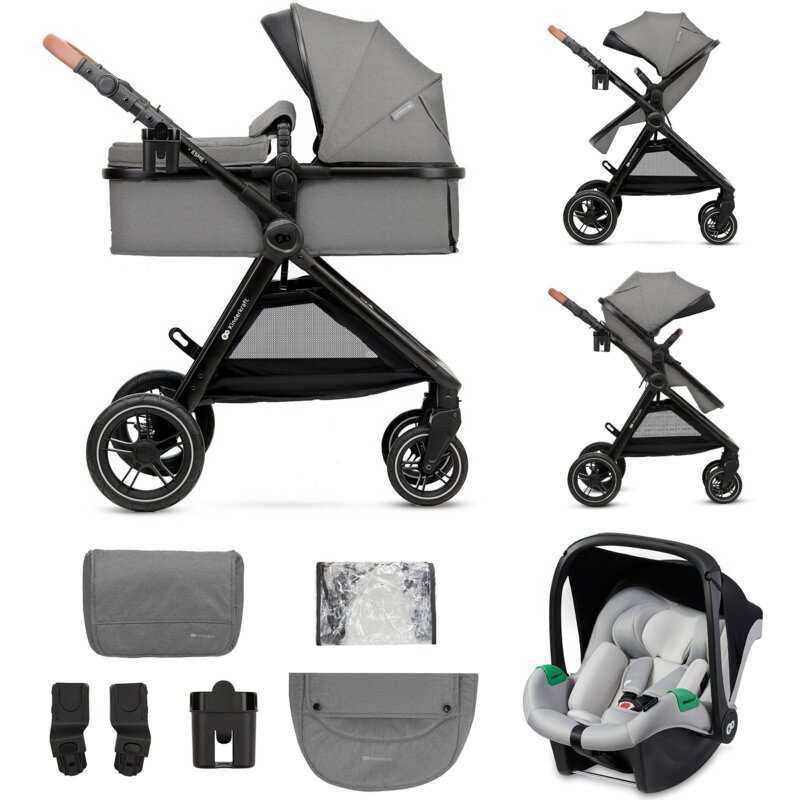 Wózek dziecięcy wielofunkcyjny KINDERKRAFT Esme Pro 3w1 Szary