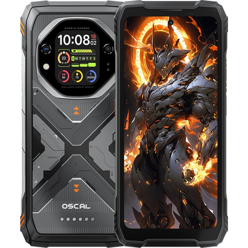 Smartfon OSCAL Tank 1 5G 16/512GB 6.78" 120Hz Pomarańczowy