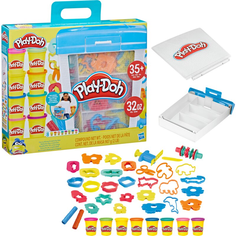 Ciastolina PLAY-DOH Carry Along Zestaw kreatywny Walizka F36055D10