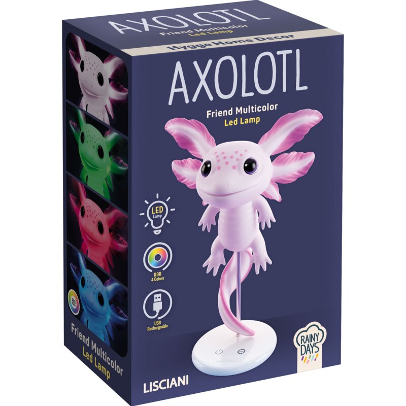 Zabawka lampka nocna LISCIANI Rainy Days Aksolotl 304-113590