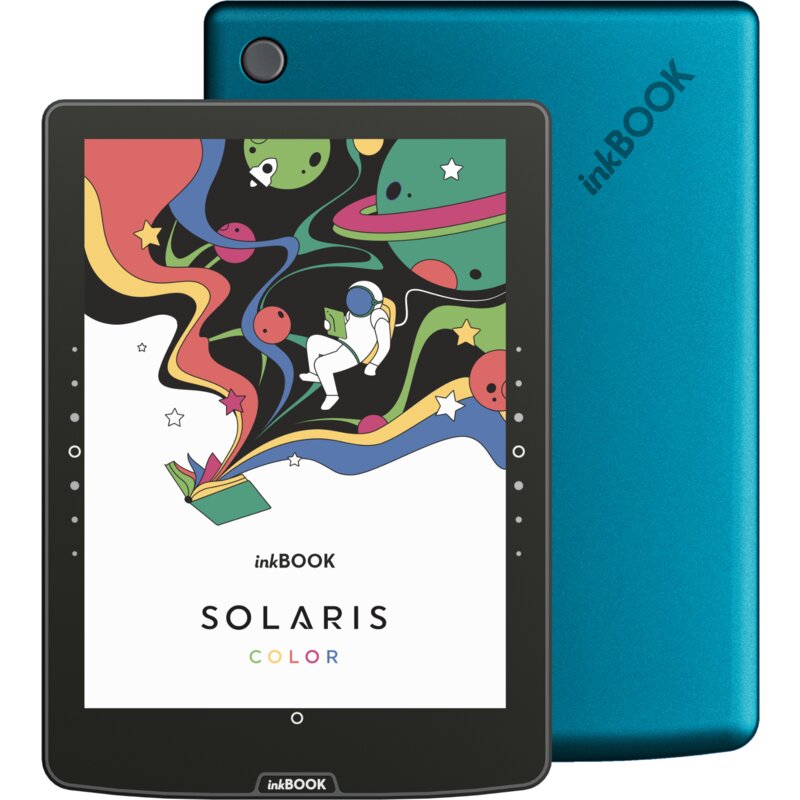 Czytnik e-booków INKBOOK Solaris Color 6", Podświetlany ekran, Wi-Fi Turkusowy