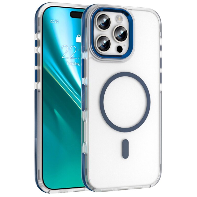 Etui ETTERI Icy Mag do Apple iPhone 16 Pro Max Niebieski