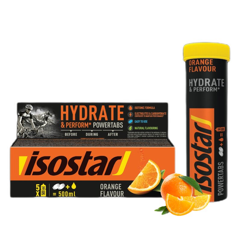 Izotonik ISOSTAR Hydrate & Perform Power Pomarańczowy (10 tabletek)
