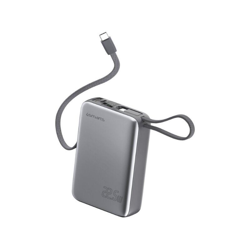 Powerbank 4SMARTS Pocket Dual Cord 20000 mAh 22.5W Szary