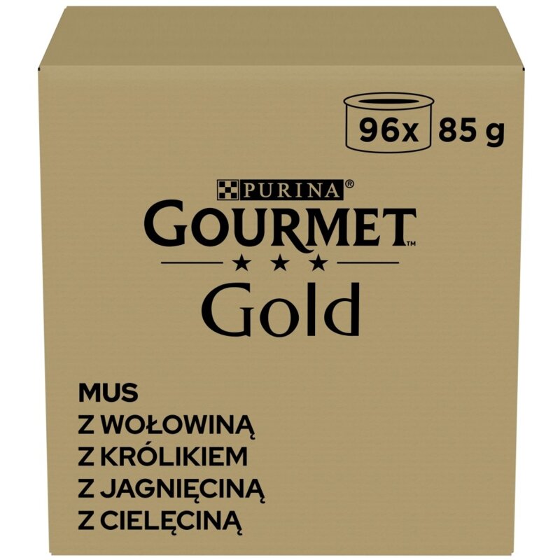 PURINA GOURMET GOLD Mus Mix 4 Smaków Box - mokra karma dla kota - 96x85g