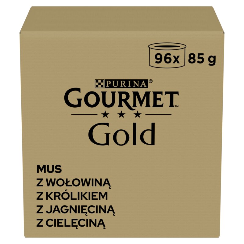 PURINA GOURMET GOLD Mus Mix 4 Smaków Box - mokra karma dla kota - 96x85g